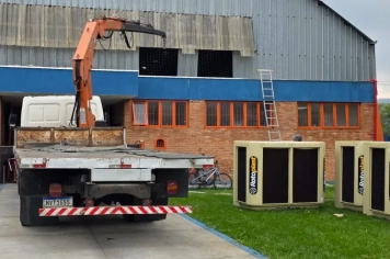 Quadra Coberta recebe climatizadores; previsão é que em dezembro já esteja funcionando